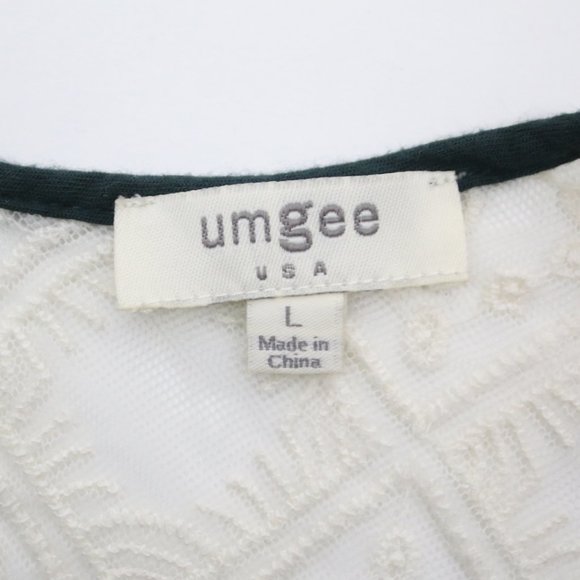 Umgee Womens Large Crochet Bell Sleeve Tunic Top - Picture 5 of 5